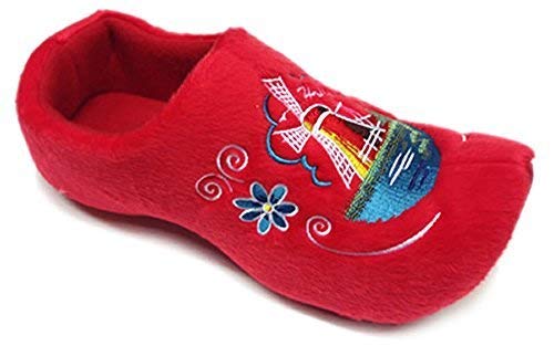 World of Clogs.com Comfy Dutch Clog Slippers - Red