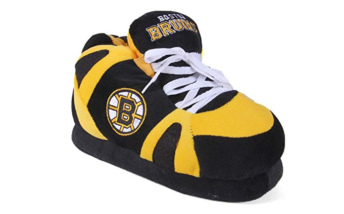 Comfy Feet Happy Feet Mens and Womens Boston Bruins Sneaker Slippers