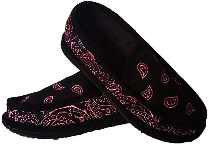 Black and Pink Bandana House Shoes Slippers Trooper Brand Size 4-13