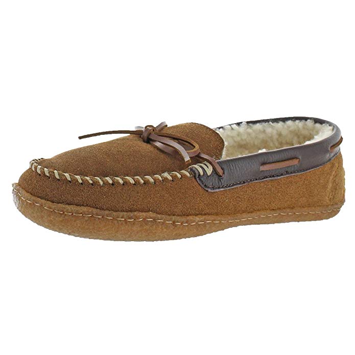 Polo Ralph Lauren Men's Mason Suede Shearling Lined Crepe Sole Moccasin Slippers