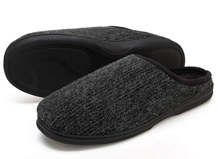 SOSUSHOE Men's Memory Foam Slippers, Comfy House Slippers for Mens Slip-on Shoes Clog