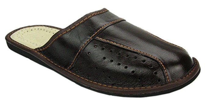 World of Leather Mens House Slippers | Genuine Leather | 02