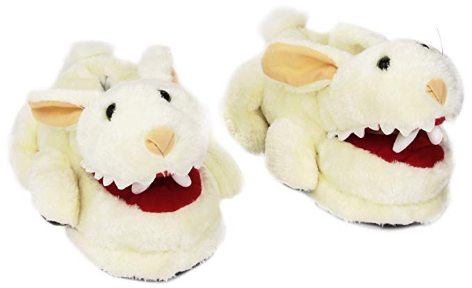 Toy Vault Rabbit with Big Pty Teeth Slippers--Fits Ages 14+