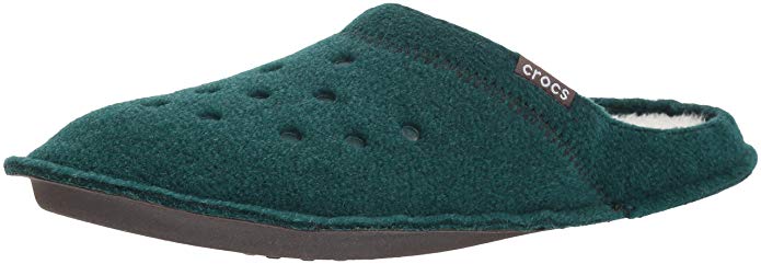 Crocs Men's and Women's Classic Slipper, Comfortable Slip On House Shoe with Soft Fuzzy Liner