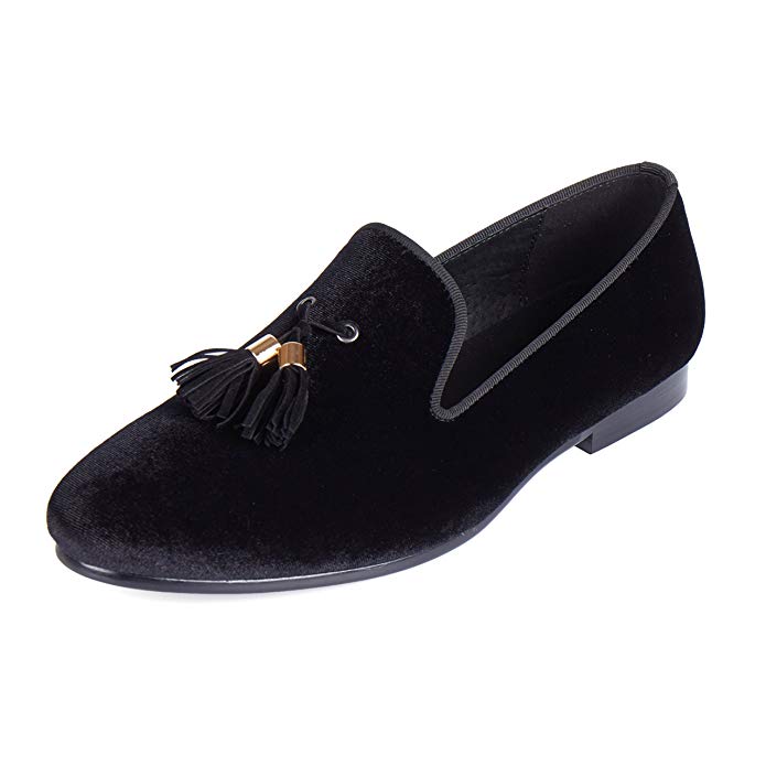 Tassels Men Loafer Shoes Handmade Velvet Slippers Comfortable Flats