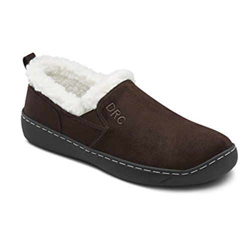 Dr.Comfort Men's Vista Slipper Chocolate Nubuck 9