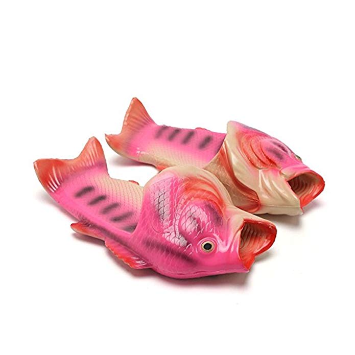 HEEMAA - 4 Colours Fish Slippers Beach Shoes Non-Slip Sandals Creative Fish Slippers Men Women Casual Shoe