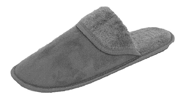 Benefit Wear Star Bay Open Back Suede and Fur-Lined Slipper for Mens, Slides-Slippers