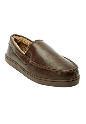 KingSize Men's Big & Tall Romeo Slippers, Brown Big-14W