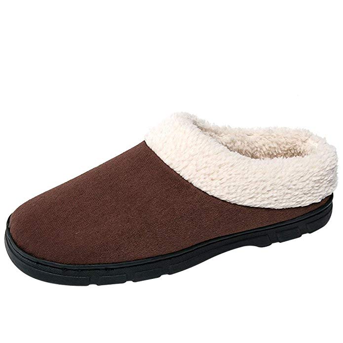 SITAILE Slippers Men, Memory Foam Mens Fuzzy House Slipper Clogs Winter Home Shoes Indoor Outdoor Slippers