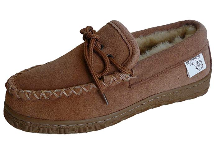 WoolWorks Model 7-83T Men's Australian Shearling Sheepskin Moccasins