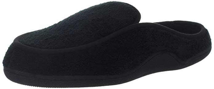 Isotoner Men's Terry Slip On Clog Slipper with Memory Foam for Indoor/Outdoor Comfort