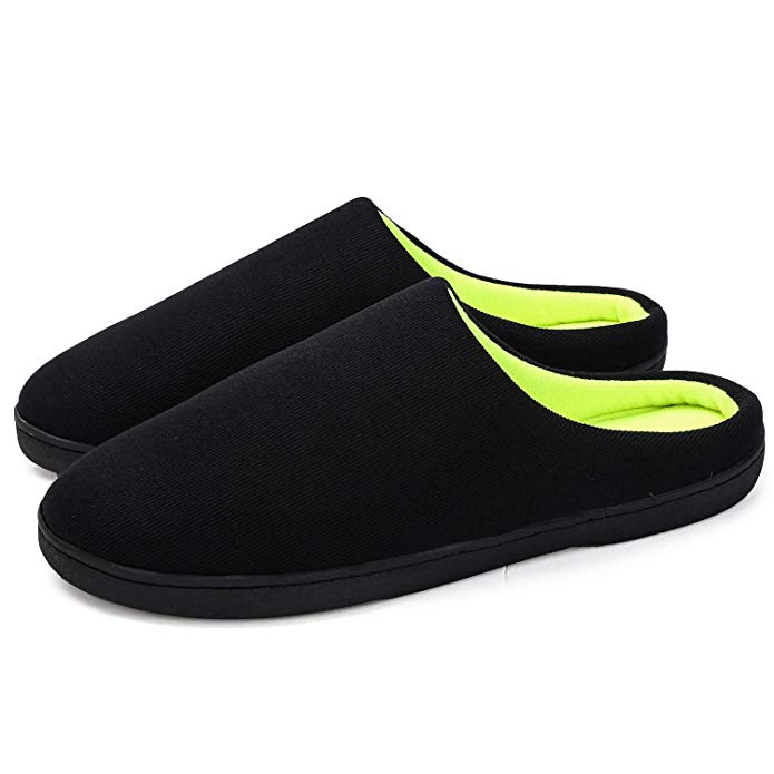 ESDY Mens Slippers, Memory Foam House Slippers Indoor/Outdoor Shoes