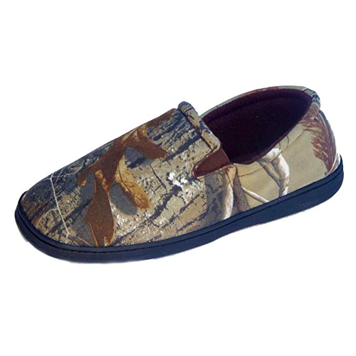 Northern Trail Mens Brown & Green Camo Slippers Camouflage Loafers M(8-9)