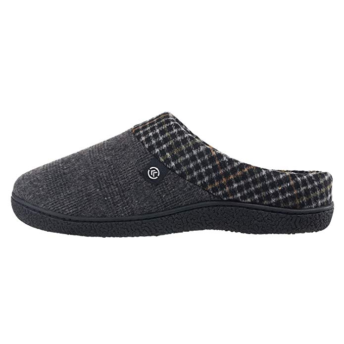 Isotoner Men’s Plaid Hoodback Slippers