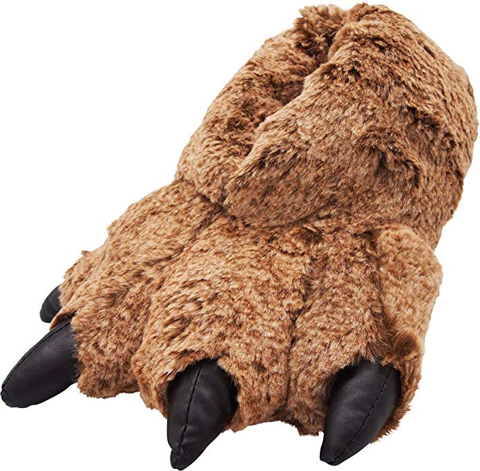 NORTY Grizzly Bear Stuffed Animal Claw Paw Slippers Toddlers, Kids & Adults