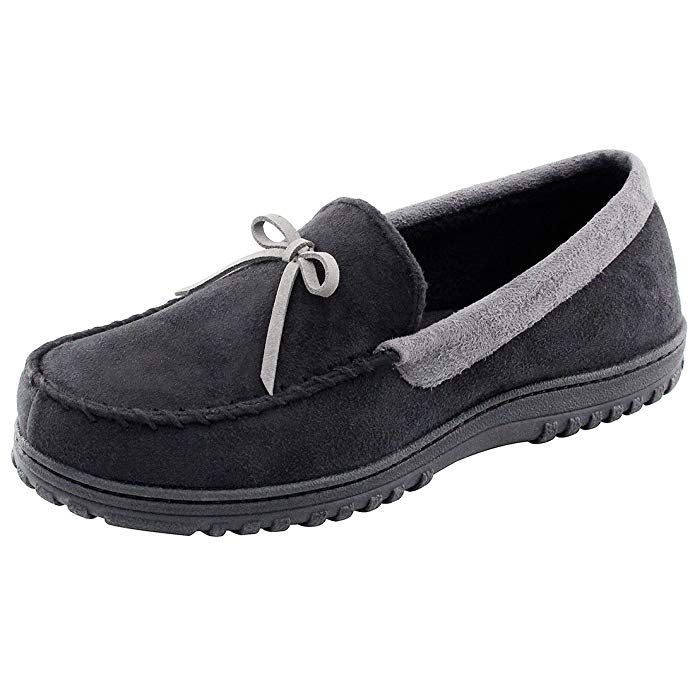 RockDove Men's Two-Tone Moccasin Slipper with Memory Foam