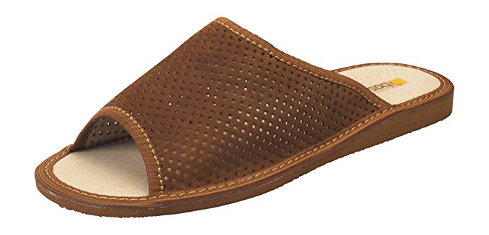 Bosaco Men Comfort Luxury House Leather Slip On Slippers Shoes