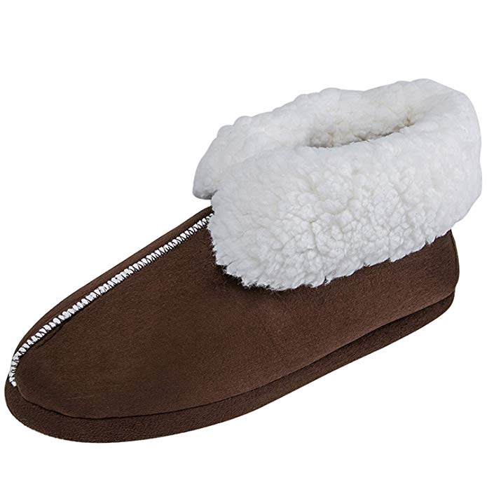 JACKSHIBO Men Women Slippers, Indoor Slippers Warm Memory Foam Boots Slipper for Men Women