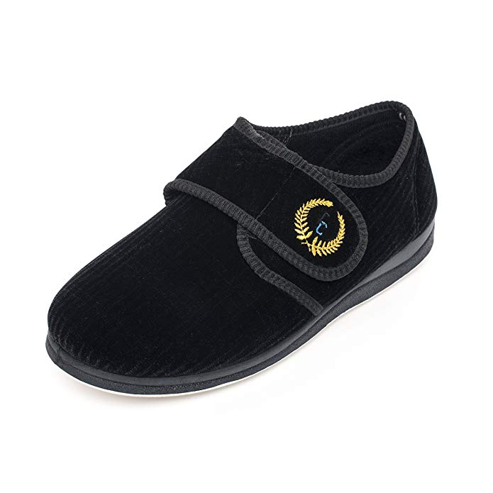 Men’s Slippers Wide Footwear Easy-to-Wear Comfortable Versatile, Adjustable Closure Antibactirial, Machine-Washable