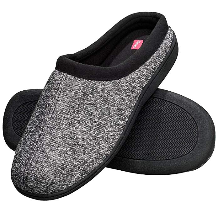 Hanes Men's Memory Foam Indoor/Outdoor Clog Slipper Shoe with Fresh IQ