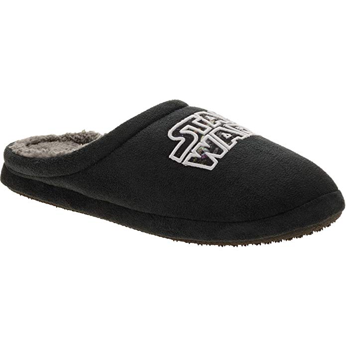 Star Wars Mens Cozy Black Slip On Slippers - Small