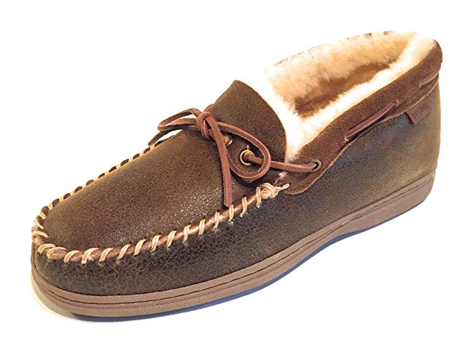 Qwaruba High Back Moc - Chestnut Napa With Brown Tipped Sheepskin