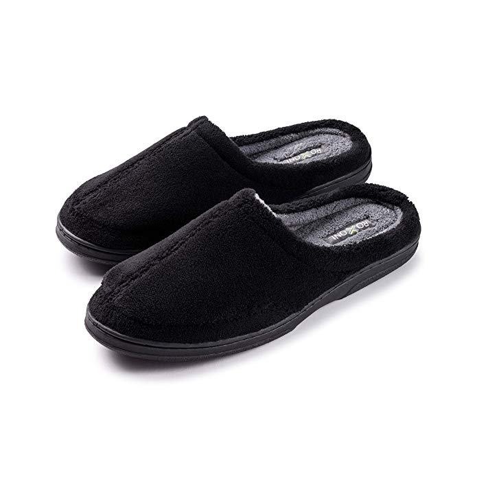 Roxoni Men's Cozy Clog Slipper Durable Comfort ;Slip On House Shoes