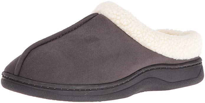 Dearfoams Men's Mf Suede Clog Withcuff Slipper