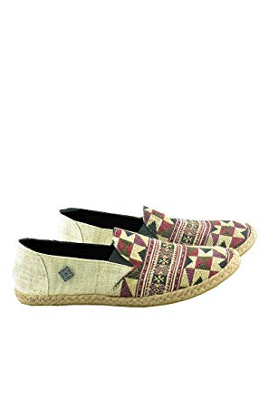 virblatt Men's Espadrilles Hemp Espadrilles Men Ethnic Pattern Hemp Slippers - Lässig