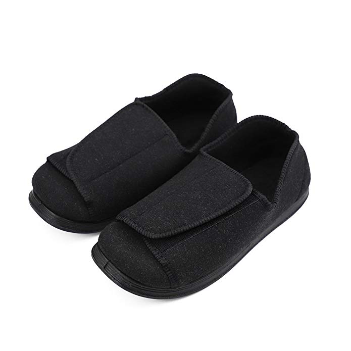 Men's Diabetic Shoes Arthritis Edema Slippers Comfy Warm Adjustable Swollen House Shoes