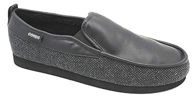 Cords Men's Sterling House Faux Leather Slipper With Faux Fur Lining