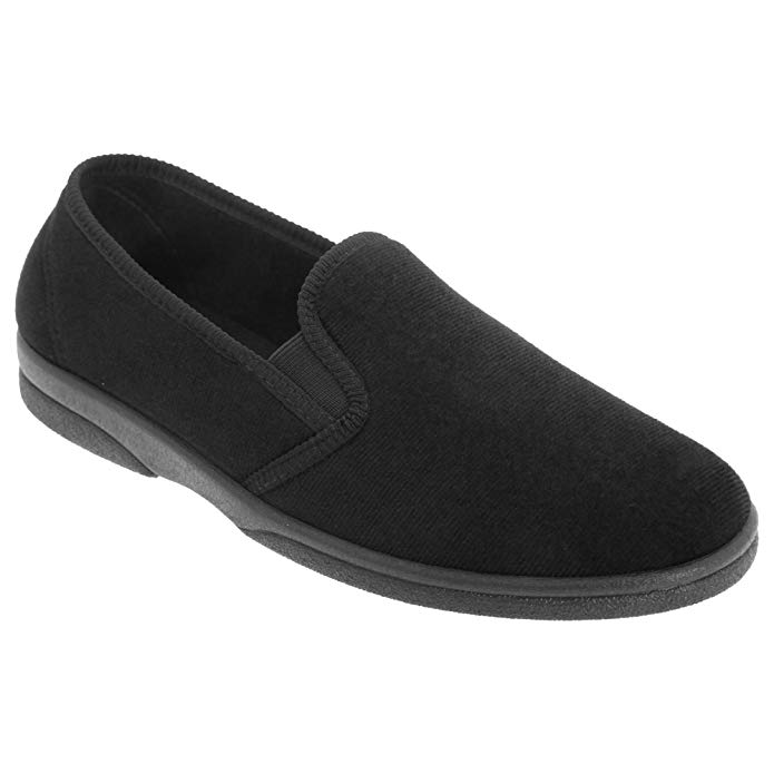 Sleepers Mens Anthony IV Velour Gusset Slippers